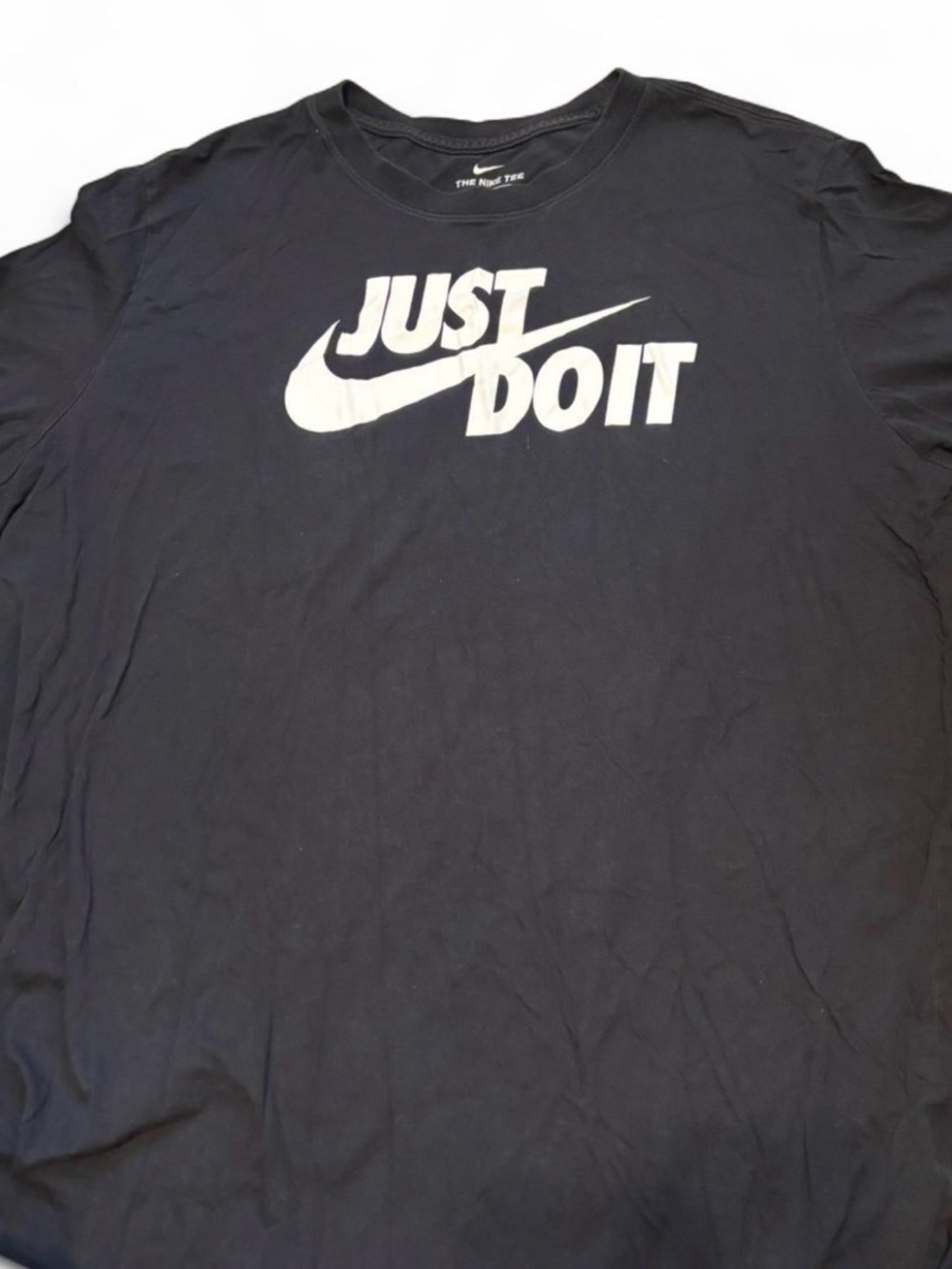 Nike Black T-Shirt with White "Just Do It" Logo